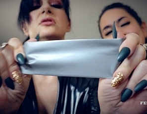 Nyxon And Misty Meaner Tape Gag Bandits